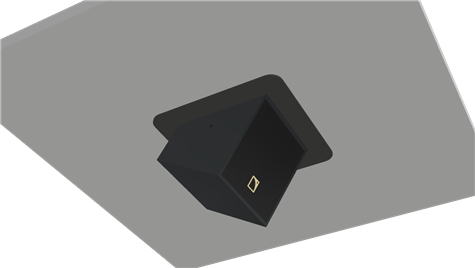 Innfellingsbrakett for L-Acoustics X4i, Sort, under 20mm