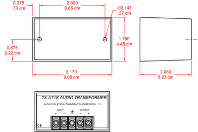 RDL TX-AT1S audio transformator