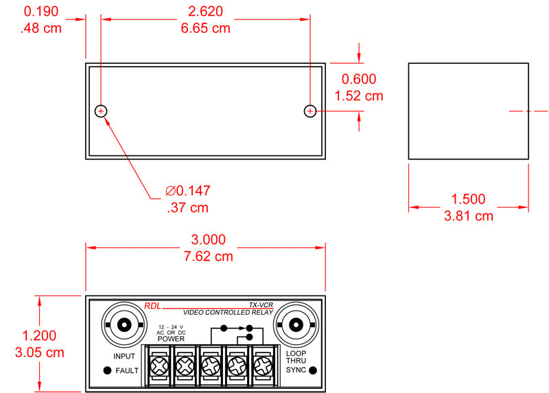 RDL TX-VCR videokontrollert relé