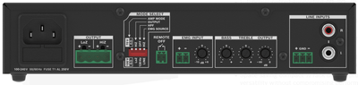 Forsterker 1x120W/8/4/100V