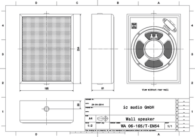 Høyttaler Passiv MDF Kabinett 6W, EN-54, IP54