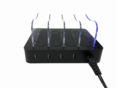Lader for 4x/DLT400 & DLR400RCH.Inkl 4xUSBA til USBC kabler