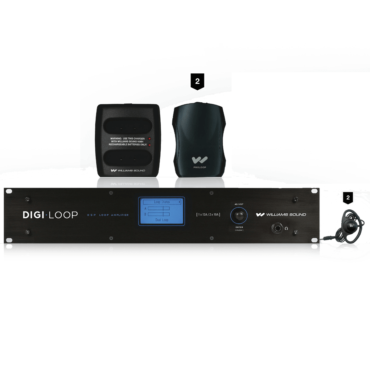 Williams Sound DL210 hørselsslynge SYS1 sort